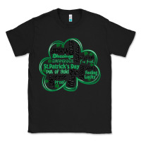 Black st patricks day shamrock typography Classic Tee - MaliasSmallBusiness