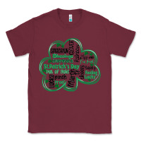 Burgundy st patricks day shamrock typography Classic Tee - MaliasSmallBusiness