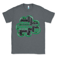 Charcoal Heather st patricks day shamrock typography Classic Tee - MaliasSmallBusiness