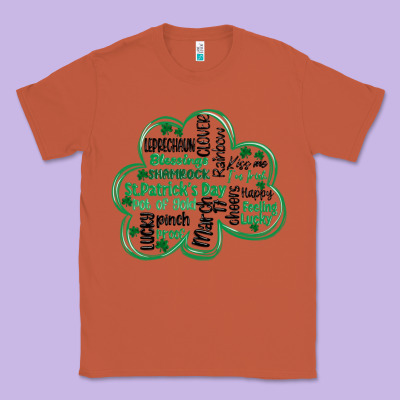St Patricks Day Shamrock Typography Classic Tee Designed By Maliassmallbusiness