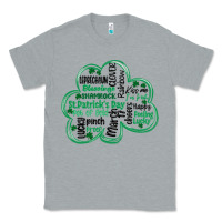 Heather Grey st patricks day shamrock typography Classic Tee - MaliasSmallBusiness