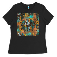Black faith cross seamless pattern Ladies Tee - HRA Design Shop