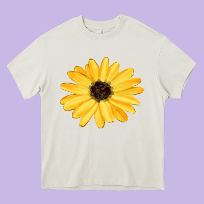 Sunflower Heavy Core Tee Designed By Fadigitalartstudio