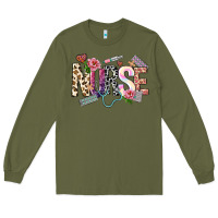 Army Green nurse Long Sleeve Tee - NancyCooperArtShop