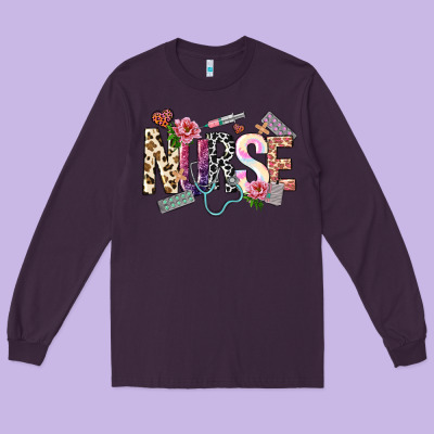 Nurse Long Sleeve Tee Designed By Nancycooperartshop