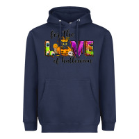 Navy For the love of Halloween Heavyweight Hoodie - NancyCooperArtShop