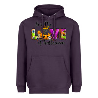 Plum For the love of Halloween Heavyweight Hoodie - NancyCooperArtShop