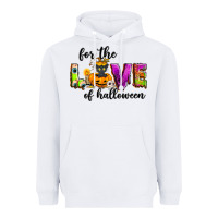 White For the love of Halloween Heavyweight Hoodie - NancyCooperArtShop