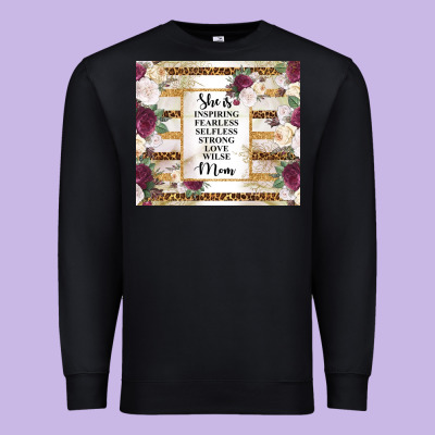 Mother's Day She Is Inspiring Fearless Selfless Strong Love Wilse Mom  Premium Sweatshirt Designed By Tumblerdesignbyshophia