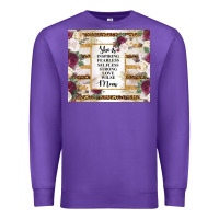 Purple mother's day she is inspiring fearless selfless strong love wilse mom  Premium Sweatshirt - TumblerDesignByShophia