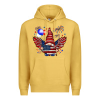 Antique Gold Gnome with 4th Of July elements Premium Hoodie - HowdyJamesFarm