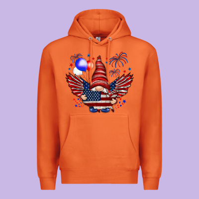 Gnome With 4th Of July Elements Premium Hoodie Designed By Howdyjamesfarm