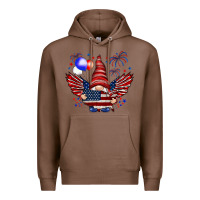 Chestnut Gnome with 4th Of July elements Premium Hoodie - HowdyJamesFarm