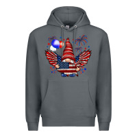 Rock Gnome with 4th Of July elements Premium Hoodie - HowdyJamesFarm