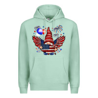 Seafoam Gnome with 4th Of July elements Premium Hoodie - HowdyJamesFarm