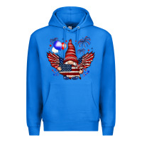 True Royal Gnome with 4th Of July elements Premium Hoodie - HowdyJamesFarm