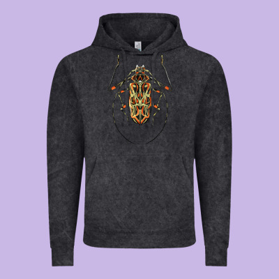Acrocinus Beetle Illustrations Vintage Hoodie Designed By Lillyallendesigns
