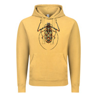 Vintage Mustard Acrocinus Beetle Illustrations Vintage Hoodie - LillyAllenDesigns