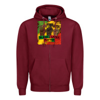 Burgundy juneteenth black lives matter mug  coaster Zipper Hoodie - BarkalooDesign
