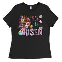 Black he is risen easter Ladies Tee - Neo Western
