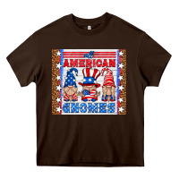 Chocolate Brown all american gnomes Heavy Core Tee - HRA Design Shop