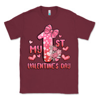 Burgundy my first valentines day Classic Tee - MaliasSmallBusiness