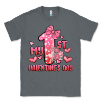 Charcoal Heather my first valentines day Classic Tee - MaliasSmallBusiness