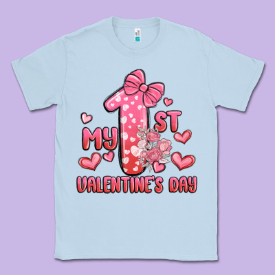 My First Valentines Day Classic Tee Designed By Maliassmallbusiness
