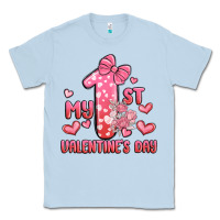 Dusty Blue my first valentines day Classic Tee - MaliasSmallBusiness