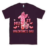 Plum my first valentines day Classic Tee - MaliasSmallBusiness