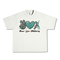 Pistachio peace love phlebotomy Urban Heavy Tee - MaliasSmallBusiness