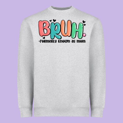 Bruh Formerly Known As Mom Heavyweight Sweatshirt Designed By Maliassmallbusiness