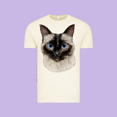 Siamese Face Vintage Tee Designed By Lillyallendesigns