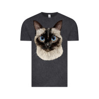 Vintage Black siamese face Vintage Tee - LillyAllenDesigns