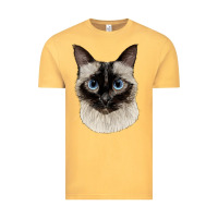 Vintage Mustard siamese face Vintage Tee - LillyAllenDesigns