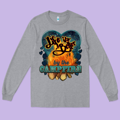 Life Is Better By The Campfire Long Sleeve Tee Designed By Nancycooperartshop