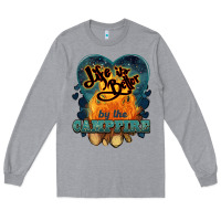 Heather Grey life is better by the campfire Long Sleeve Tee - NancyCooperArtShop