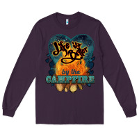 Plum life is better by the campfire Long Sleeve Tee - NancyCooperArtShop
