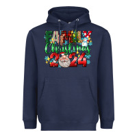 Navy family christmas 2024 Heavyweight Hoodie - texasbilliewilder
