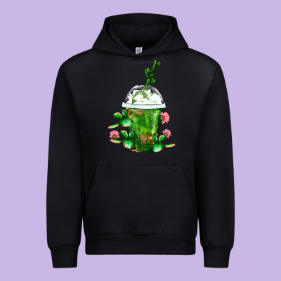 Western Cactus Cold Frappe Urban Hoodie Designed By Fadigitalartstudio
