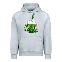 Heather Grey Western Cactus Cold Frappe Urban Hoodie - FaDigitalArtStudio