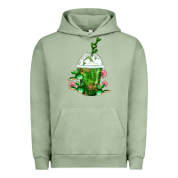 Pigment Oil Green Western Cactus Cold Frappe Urban Hoodie - FaDigitalArtStudio