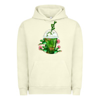 Pigment Pistachio Western Cactus Cold Frappe Urban Hoodie - FaDigitalArtStudio
