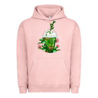 Pigment Salmon Western Cactus Cold Frappe Urban Hoodie - FaDigitalArtStudio