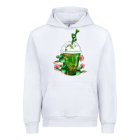 White Western Cactus Cold Frappe Urban Hoodie - FaDigitalArtStudio