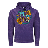 Cloud Purple sunflowers hexagon frame mama Vintage Hoodie - Jasminsmagicworld