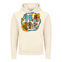 Vintage Artic sunflowers hexagon frame mama Vintage Hoodie - Jasminsmagicworld