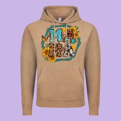 Sunflowers Hexagon Frame Mama Vintage Hoodie Designed By Jasminsmagicworld