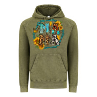Vintage Olive sunflowers hexagon frame mama Vintage Hoodie - Jasminsmagicworld