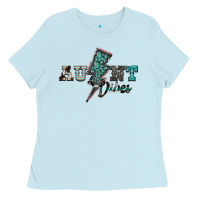 Baby Blue aunt vibes Ladies Tee - SublimationCraftShop